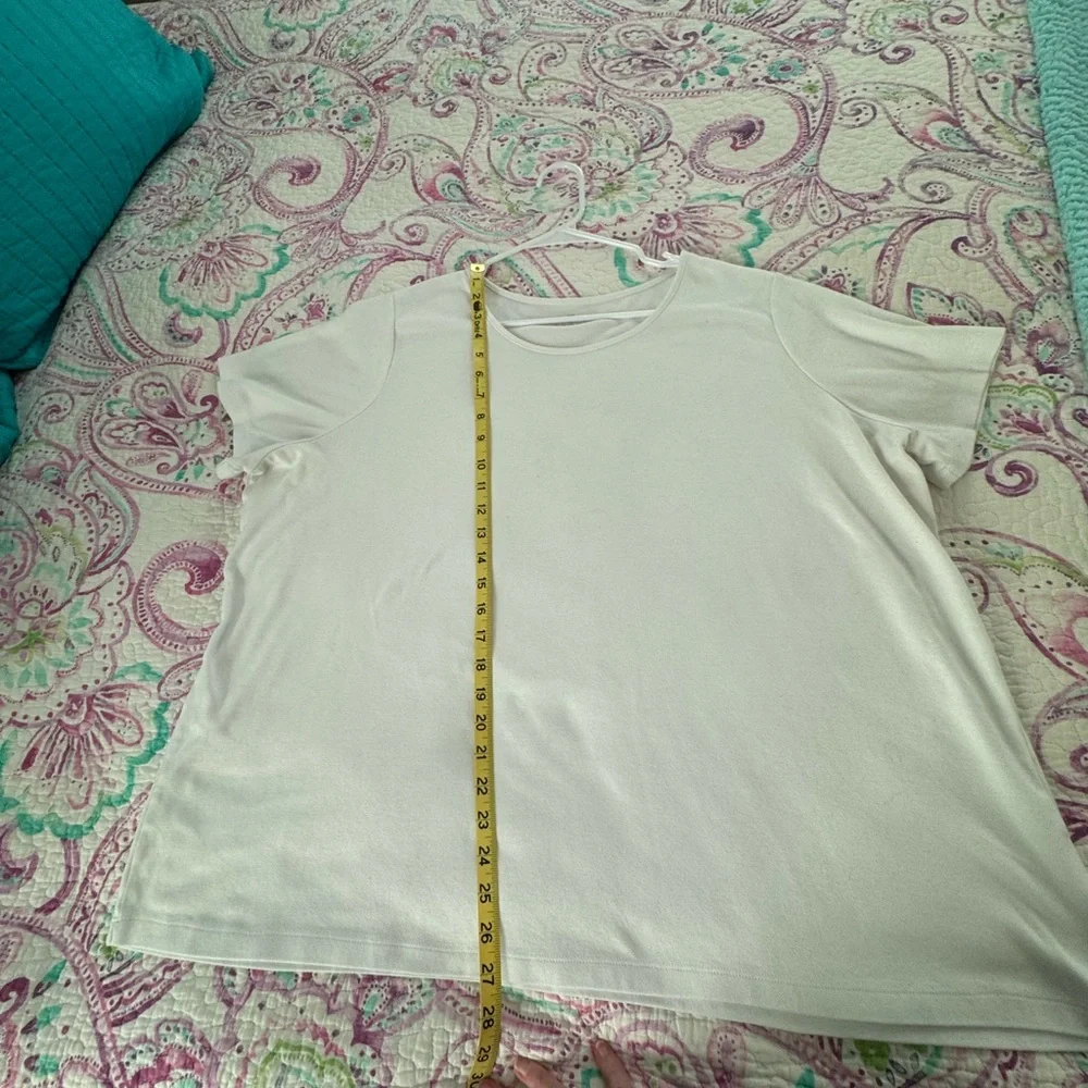 The Outfitters by Lands’ End Royal Blue and White Short Sleeve Tees 3x - Picture 9 of 16